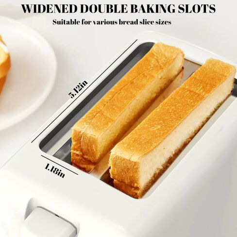 2-Slice Toaster, Extra Wide Slots for Bagels & Thick Bread, 6 Browning Settings, Removable Crumb Tray, Cancel Button in Saudi Arabia