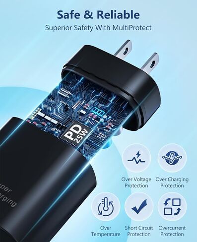 شاحن من النوع C شحن سريع لأجهزة سامسونج، 4 عبوات شاحن وكابل USB C بقدرة 25 وات in Saudi Arabia