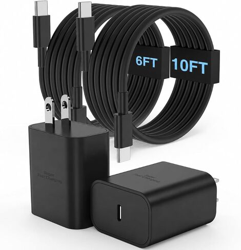 2 حزمة شاحن USB C فائق السرعة لهاتف Samsung S26 S25 Ultra مع كابلات 10FT in Saudi Arabia