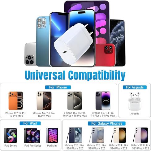 TT&C 30W USB C Charger Block, Wall Plug Power Adapter for iPhone 17,16,15 in Saudi Arabia