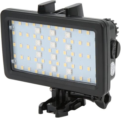 RGB Diving Light 5000LUX Underwater LED Video Fill Light 8 Modes IPX8 40m for Hero 9 Action Camera in Saudi Arabia