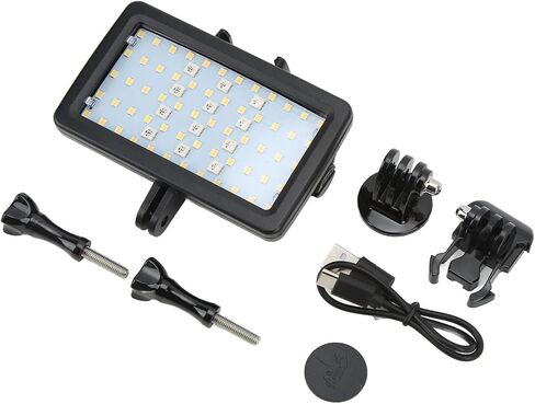 RGB Diving Light 5000LUX Underwater LED Video Fill Light 8 Modes IPX8 40m for Hero 9 Action Camera in Saudi Arabia