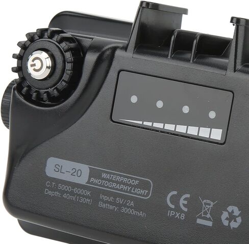 RGB Diving Light 5000LUX Underwater LED Video Fill Light 8 Modes IPX8 40m for Hero 9 Action Camera in Saudi Arabia