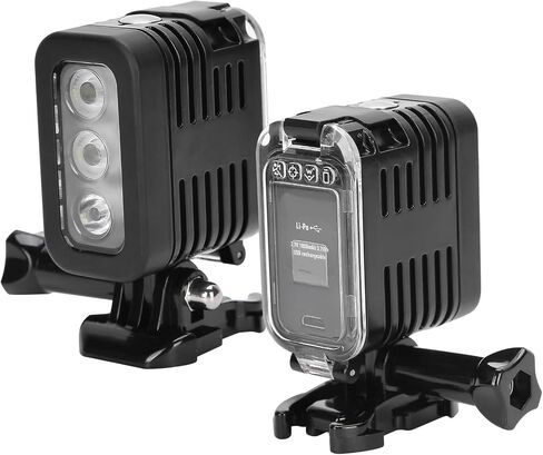 45M LED Video Light for 5 6 4 Session SJ4000 Yi, Underwater Diving Fill Lamp with 3 Modes & 1000mAh Battery for Deep Sea in Saudi Arabia