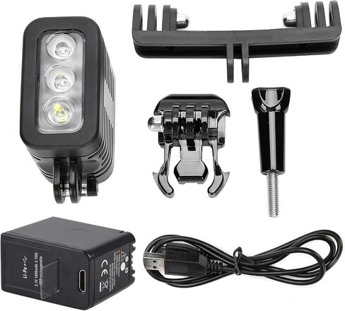 45M LED Video Light for 5 6 4 Session SJ4000 Yi, Underwater Diving Fill Lamp with 3 Modes & 1000mAh Battery for Deep Sea in Saudi Arabia