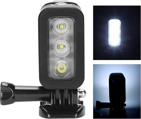 45M LED Video Light for 5 6 4 Session SJ4000 Yi, Underwater Diving Fill Lamp with 3 Modes & 1000mAh Battery for Deep Sea in Saudi Arabia
