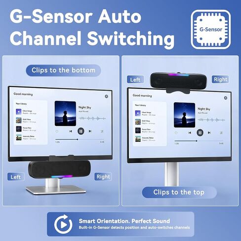 OHAYO Computer Speakers for Desktop PC Monitor, USB Plug-in, G-Sensor in Saudi Arabia