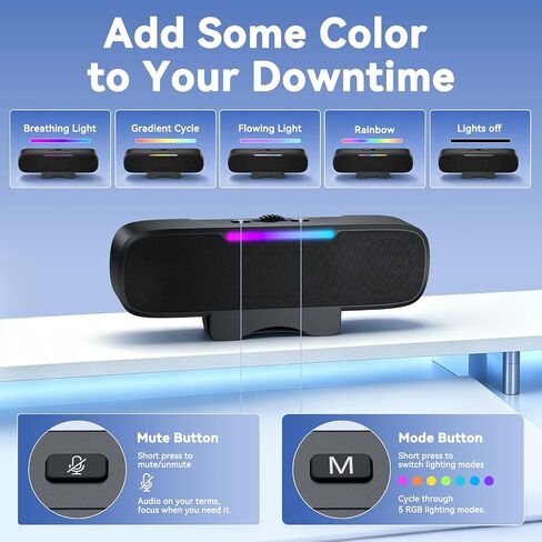 OHAYO Computer Speakers for Desktop PC Monitor, USB Plug-in, G-Sensor in Saudi Arabia