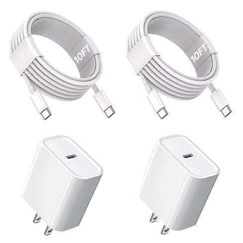 iPhone 17/16/15 Charger, USB C Charger, 2Pack 20W Type C Fast Wall Charge Power Adapter,6FT 60W USB-C to C Cable for iPhone Air/17Pro Max/15/16 Pro Max,iPad Pro 12.9/11 inch,iPad Air 5/4th,AirPods Pro in Saudi Arabia