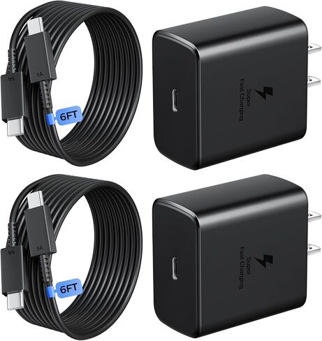 45W USB C Fast Charger 2-Pack,Type C Fast Charging Block with 6Ft Cable in Saudi Arabia