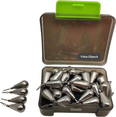 Dropshot Rig Kit Hard Alloy Teardrop Weight & Hooks Bass Fishing in Saudi Arabia