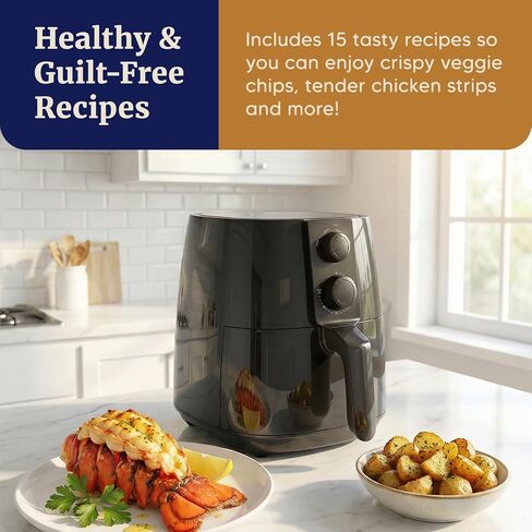 Elite Gourmet EAF4617 Digital Hot Air Fryer, Oil-Less, 1350W, 4Qt, Black in Saudi Arabia