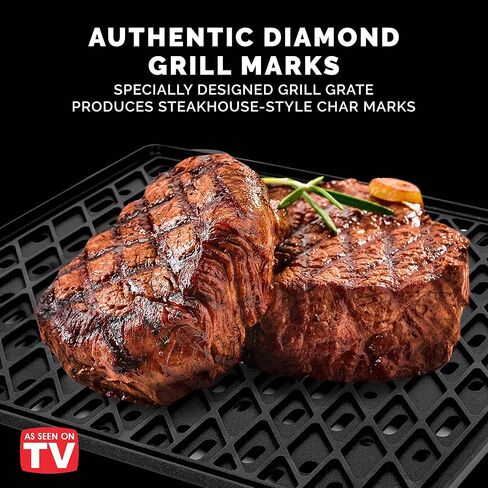 Kalorik Air Fryer Oven Grill MAXX Series 26-Quart with Smokeless Sear Technology Digital Controls Easy-View Door and 22 Smart Cooking Presets, Includes Cooking Accessories, 1700-Watts, Stainless Steel in Saudi Arabia