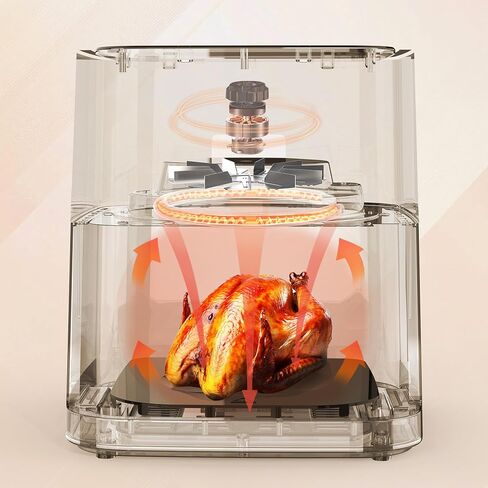 Stainless Steel 8Qt Large Digital Air Fryer with Window in Saudi Arabia