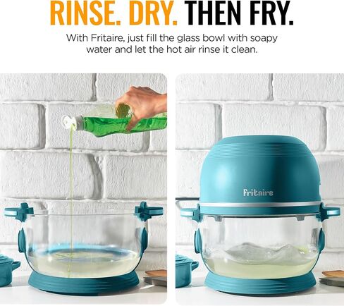 Non Toxic Air Fryer™ Pro | 9-in-1 Glass Air Fryer | Self-Cleaning | 5 Quart | Rotisserie and Tumbler | 400F Vortex For Even Cooking, BPA-Free Teflon Free, Recrisp, Roast, Bake, Sage in Saudi Arabia