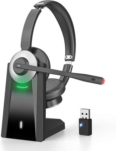 Wireless Headset with Microphone, AI Noise Cancelling Headset for Office in Saudi Arabia