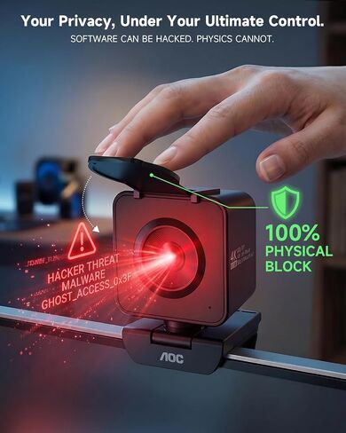 كاميرا ويب AOC 4K للكمبيوتر الشخصي، مستشعر سوني، كاميرا بث 1080P 60FPS مع PDAF in Saudi Arabia
