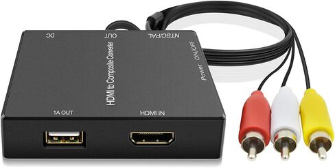 Dingsun HDMI to RCA Converter Compatible Fire Stick, HDMI to Old TV Compatible Roku,Chromecast, Apple TV ect. in Saudi Arabia