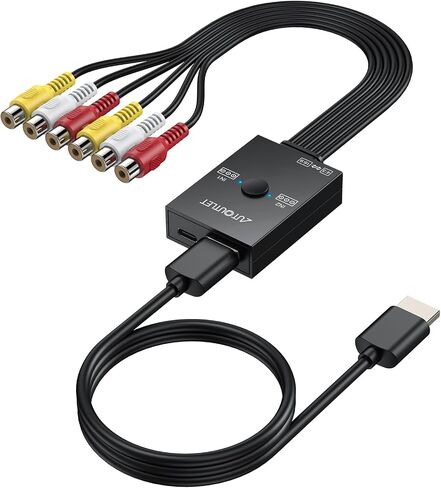 AUTOUTLET RCA to HDMI Converter with 4:3/16:9 Aspect Ratio Switch in Saudi Arabia