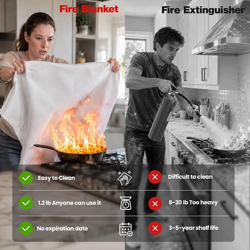 Fire Blanket, Fire Blankets Emergency for Home and Kitchen,4 Pack,40" X 40" in Saudi Arabia