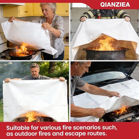 Fire Blanket, Fire Blankets Emergency for Home and Kitchen,4 Pack,40" X 40" in Saudi Arabia