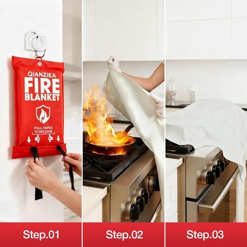 Fire Blanket, Fire Blankets Emergency for Home and Kitchen,4 Pack,40" X 40" in Saudi Arabia