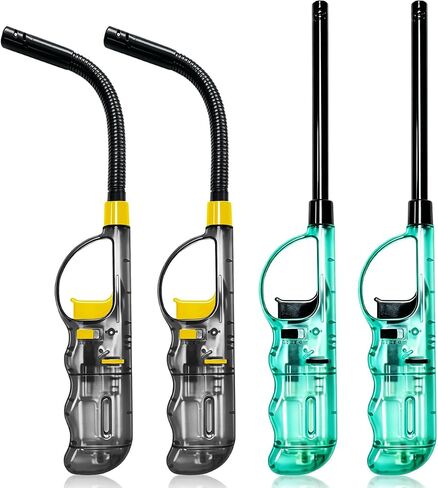 4 Pack Butane Candle Lighters Refillable Long Lighters for Candle Grill BBQ in Saudi Arabia