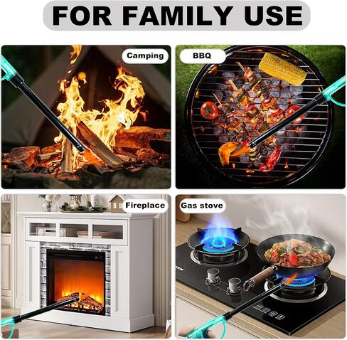 4 Pack Butane Candle Lighters Refillable Long Lighters for Candle Grill BBQ in Saudi Arabia