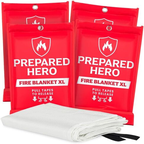 بطانية حريق للطوارئ من شركة Ready Hero مقاس XL، للمطبخ والمنزل، مقاس 47 × 71 بوصة، عبوة واحدة in Saudi Arabia