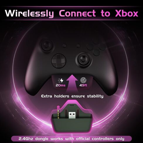 سماعة الألعاب اللاسلكية Gvyugke لأجهزة Xbox Series X/S وXbox One وPS5 - وردي in Saudi Arabia