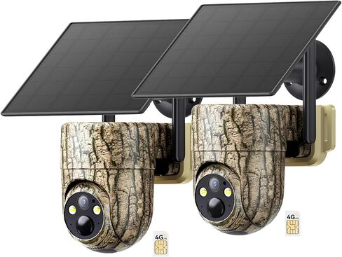 Oculview 4G LTE Cellular Trail Camera 360° Live Streaming Solar Deer Camera, SIM Card Included, Clear Night Vision, Remote Phone Control, Instant Alerts, Cloud Storage for Hunting/Outdoor Security in Saudi Arabia