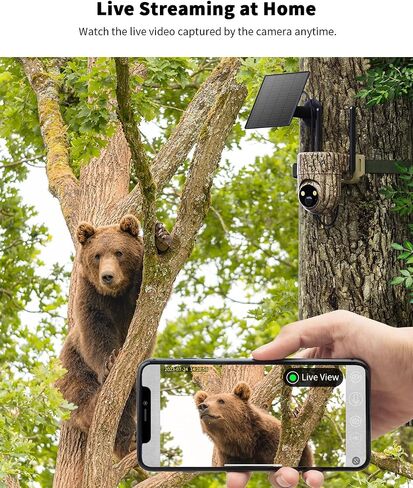 Oculview 4G LTE Cellular Trail Camera 360° Live Streaming Solar Deer Camera, SIM Card Included, Clear Night Vision, Remote Phone Control, Instant Alerts, Cloud Storage for Hunting/Outdoor Security in Saudi Arabia