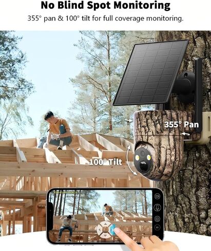 Oculview 4G LTE Cellular Trail Camera 360° Live Streaming Solar Deer Camera, SIM Card Included, Clear Night Vision, Remote Phone Control, Instant Alerts, Cloud Storage for Hunting/Outdoor Security in Saudi Arabia