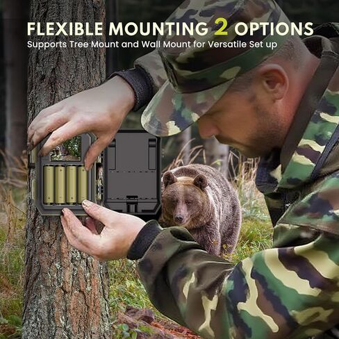 WOSPORTS Mini Trail Camera 1440P 36MP,Game Camera with Night Vision 0.2s Trigger Time Motion Activated Waterproof 120° Trail Cam for Wildlife Monitoring Card Reader in Kuwait
