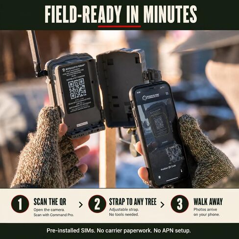 كاميرا Stealth Cam Fusion MAX الخلوية المكونة من قطعتين مع بطاقتي SD من Lexar سعة 32 جيجابايت | ثنائي الشريحة AT&T + Verizon | صورة بدقة 36 ميجابكسل، فيديو عالي الدقة 720 بكسل، سرعة تشغيل تبلغ 0.35 ثانية in Saudi Arabia