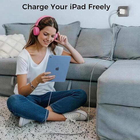 iPhone 17 16 15 Charger Fast Charging 10FT, 20W USB C Block with Long Cord in Saudi Arabia