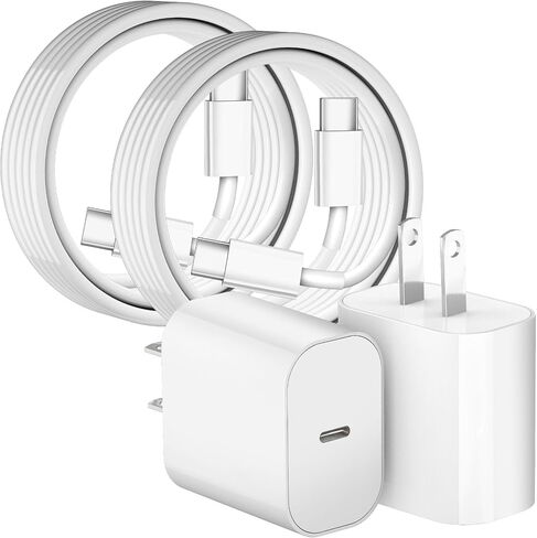 iPhone 17 16 15 Pro Charger Fast Charging,20W USB C Phone Charger Block,2Pack Quick Apple iPhone Charger 6FT Type C Charging Cord for iPhone 17/17 Pro/17 ProMax/17 Air/16/16 ProMax/16e/15 Pro/15 Plus in Saudi Arabia