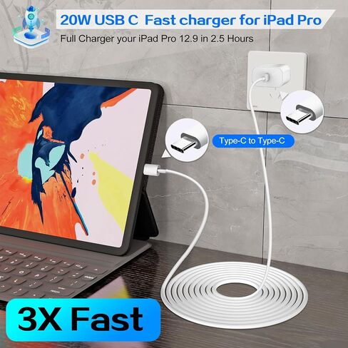 iPhone 17 16 15 Pro Charger Fast Charging,20W USB C Phone Charger Block,2Pack Quick Apple iPhone Charger 6FT Type C Charging Cord for iPhone 17/17 Pro/17 ProMax/17 Air/16/16 ProMax/16e/15 Pro/15 Plus in Saudi Arabia