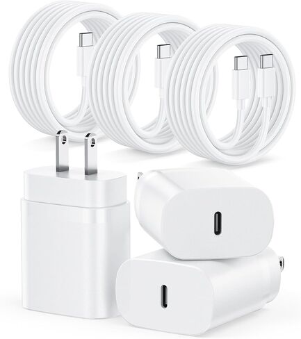 3PCS Type C Super Fast Charging Charger for Samsung Galaxy, 25W Charger Block with 60W USB C to C Cables (6ft) for Samsung Galaxy SS26 Ultra/S26/S26+/S25/S24 /S23 /S22, Android/iPhone 17 16 15 in Saudi Arabia
