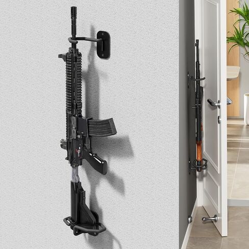 JBBTOOL Gun Rack for Wall, Adjustable Indoor Gun Racks, Heavy Duty Steel Gun Rack Wall Mount, Securely Display Shotgun & Rifle, Version Parallel to The Wall in Saudi Arabia