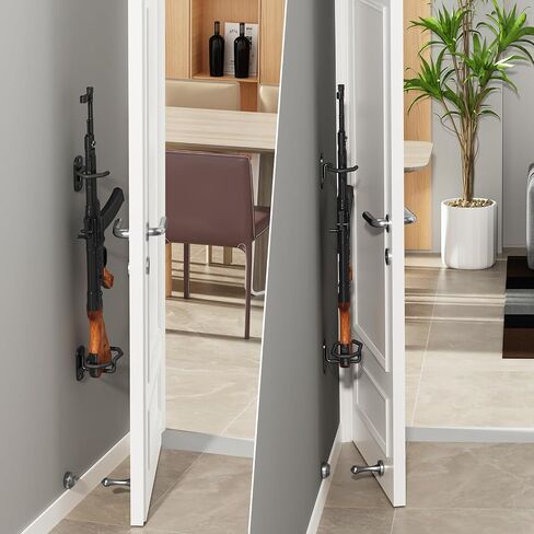JBBTOOL Gun Rack for Wall, Adjustable Indoor Gun Racks, Heavy Duty Steel Gun Rack Wall Mount, Securely Display Shotgun & Rifle, Version Parallel to The Wall in Saudi Arabia
