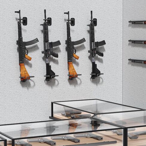 JBBTOOL Gun Rack for Wall, Adjustable Indoor Gun Racks, Heavy Duty Steel Gun Rack Wall Mount, Securely Display Shotgun & Rifle, Version Parallel to The Wall in Saudi Arabia