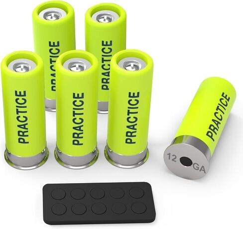 12GA Snap Caps Dummy Rounds - وزن مغلق وحجم دقيق للتدريب الآمن على الأسلحة النارية، واختبار إلقاء الأخطاء وممارسة الحرائق الجافة (6 قطع) in Saudi Arabia