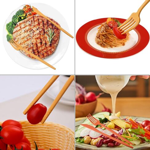 6 Pack Wheat Straw Cutlery, Portable Travel Utensils Spoon Fork Knife, Reusable Flatware Set with Case for Travel Office Lunch Camping Daily Use(6 Colors) in Saudi Arabia