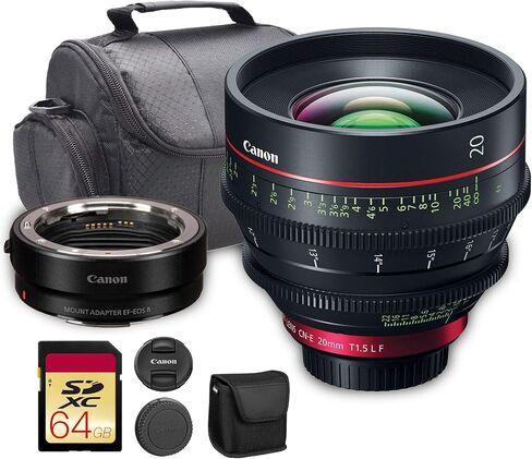 مجموعة عدسات Canon CN-E 20 مم T1.5 L F Cinema Prime ومحول التركيب in Saudi Arabia