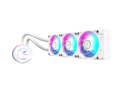 AORUS WATERFORCE X II 360 ICE Liquid CPU Cooler, 360mm Radiator with 3X 120mm Low Noise ARGB Fans, Compatible with Intel LGA1851, LGA1700, and AMD AM5 (GP-AORUS WATERFORCE X II 360 ICE) in Saudi Arabia