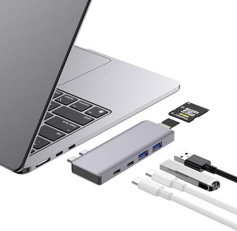 USB C Hub, 8 in 2 USB Adapter Thunderbolt 4 HDMI for MacBook Air/Pro M1-M5 in Saudi Arabia