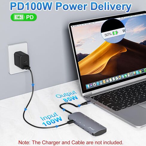 موزع USB C بسرعة 10 جيجابت في الثانية، ومقسم USB C مع إخراج فيديو 4K@60 هرتز، وشحن توصيل الطاقة 100 واط، ونقل البيانات، ومحول USB4 Hub متعدد المنافذ لأجهزة MacBook Pro/Air، وiPad Pro، وMac mini والمزيد من الأجهزة من النوع C in Saudi Arabia