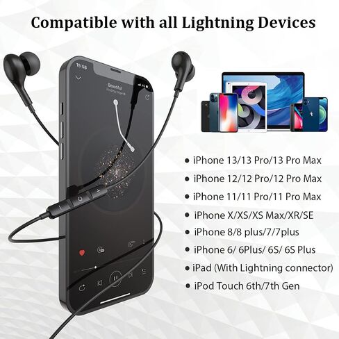 Guguearth for iPhone Headphones Earphones Wired with Lightning Connector in Saudi Arabia