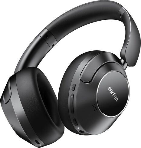 EarFun Wave Pro Active Noise Canceling Headphones, Wireless Over Ear Bluetooth Headphones, LDAC Hi-Res Sound, 5 Mics AI Clear Call, 80H Playtime, Multipoint Connection, Comfort Fit, Custom EQ via App in Saudi Arabia